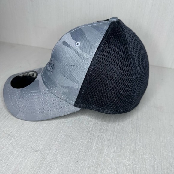 New Era 39Thirty Waste Management Camo Stretch Mesh Back Hat Cap Size M/L New - Picture 2 of 7